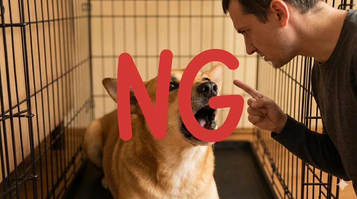 ケージに入れると怒る犬へのNG対応