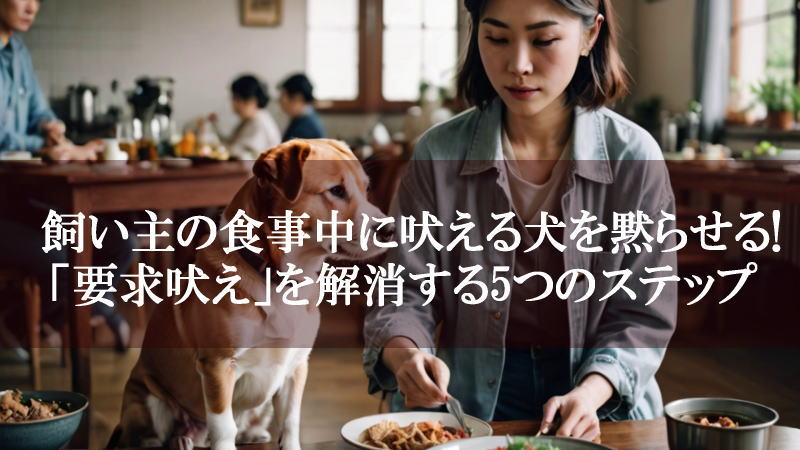 飼い主の食事中に吠える犬を黙らせる!「要求吠え」を解消する5つのステップ