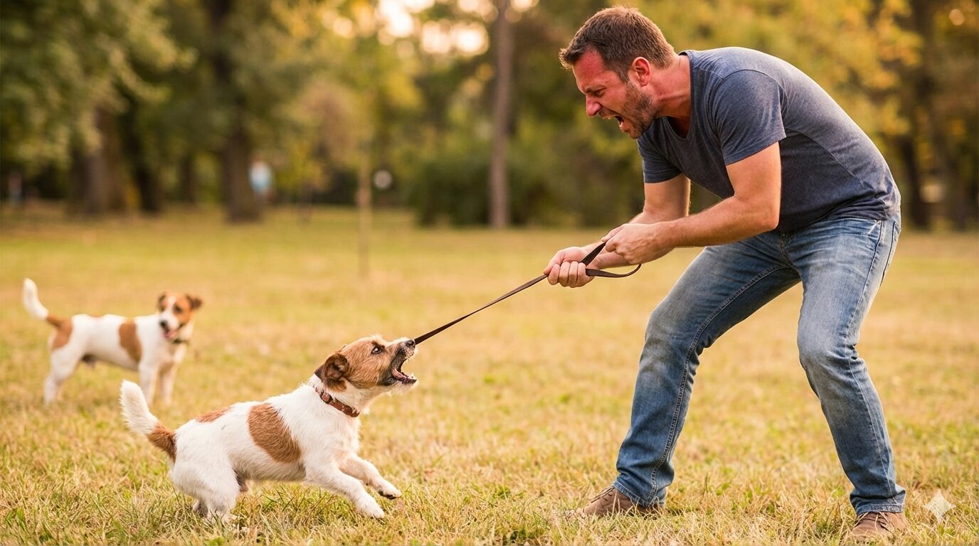 他の犬に吠える時のNG対応とは?