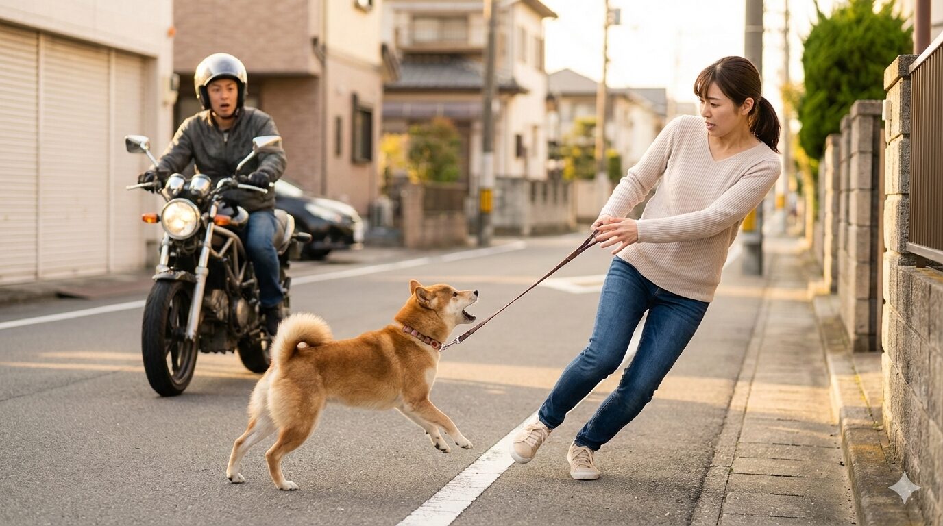 犬がバイクに吠える時の危険性とは？