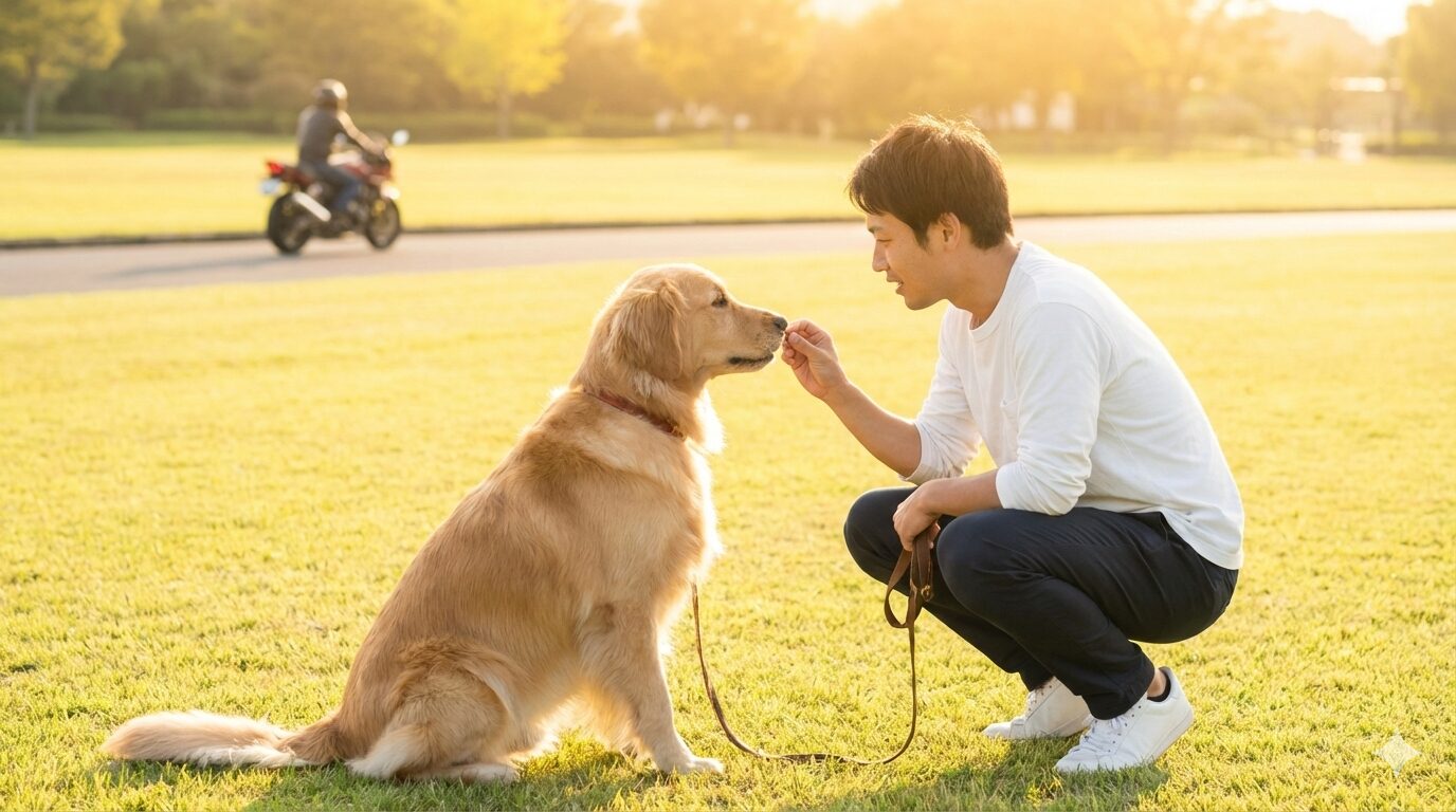 犬がバイクに吠えるのを止める対処法