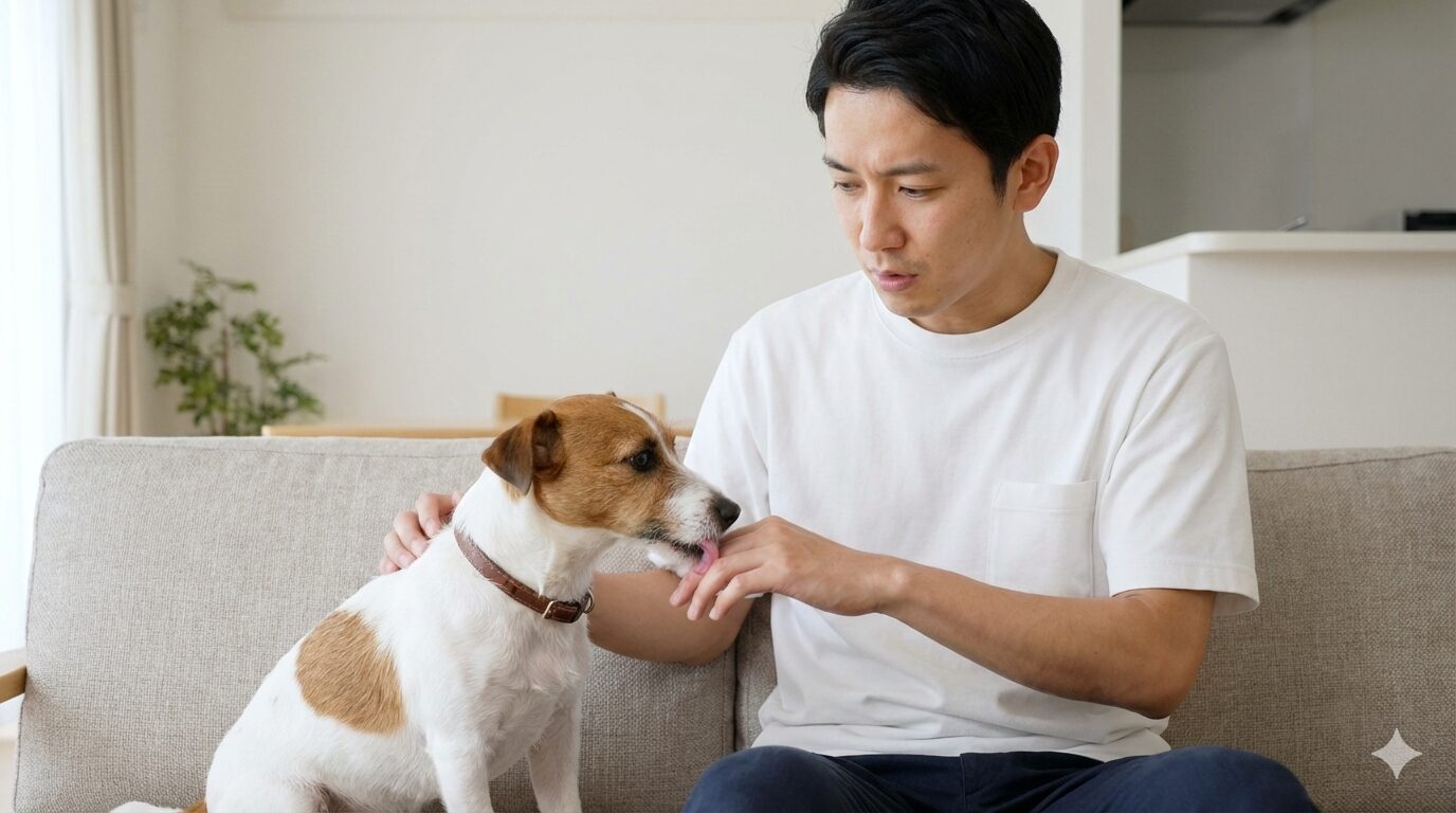 犬が手をなめる時にやめさせるべきケース