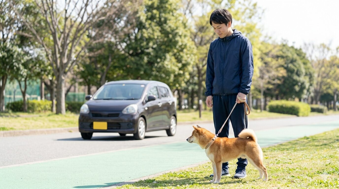 散歩中に犬が車に吠える原因となる恐怖と追跡衝動の違い