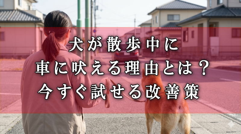 散歩中に車に吠える犬の原因と改善策を解説