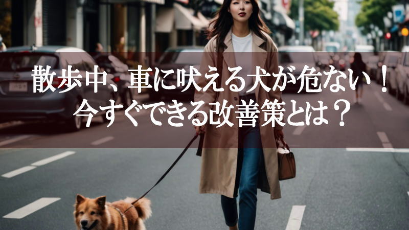 散歩中、車に吠える犬が危ない！今すぐできる改善策とは？