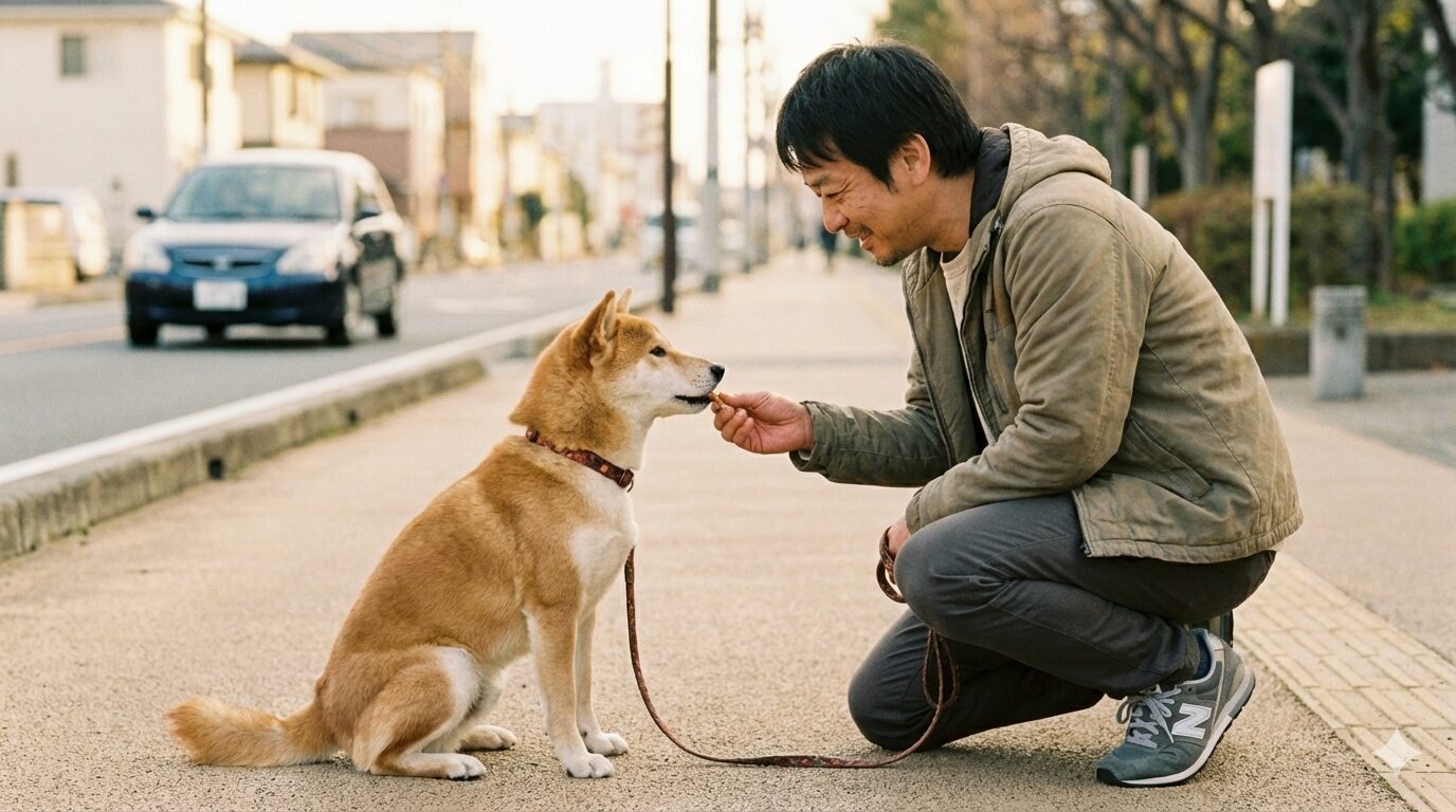 散歩中に車に吠える犬への改善策