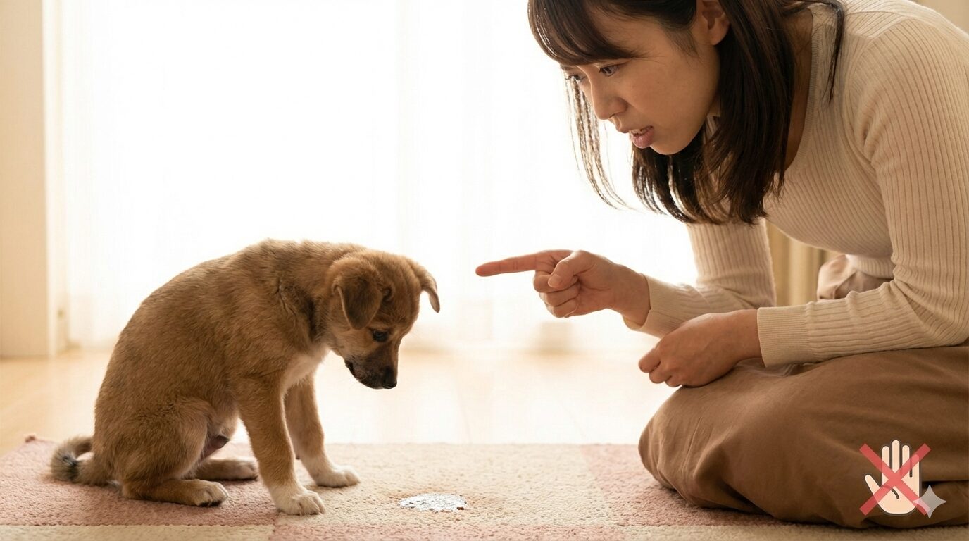 トイレを覚えない犬へのNG対応