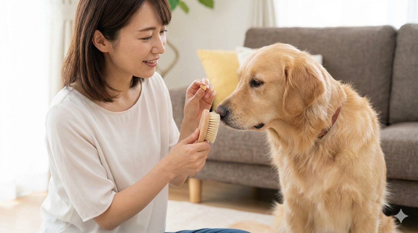ブラッシングを嫌がる・噛む犬への解決法