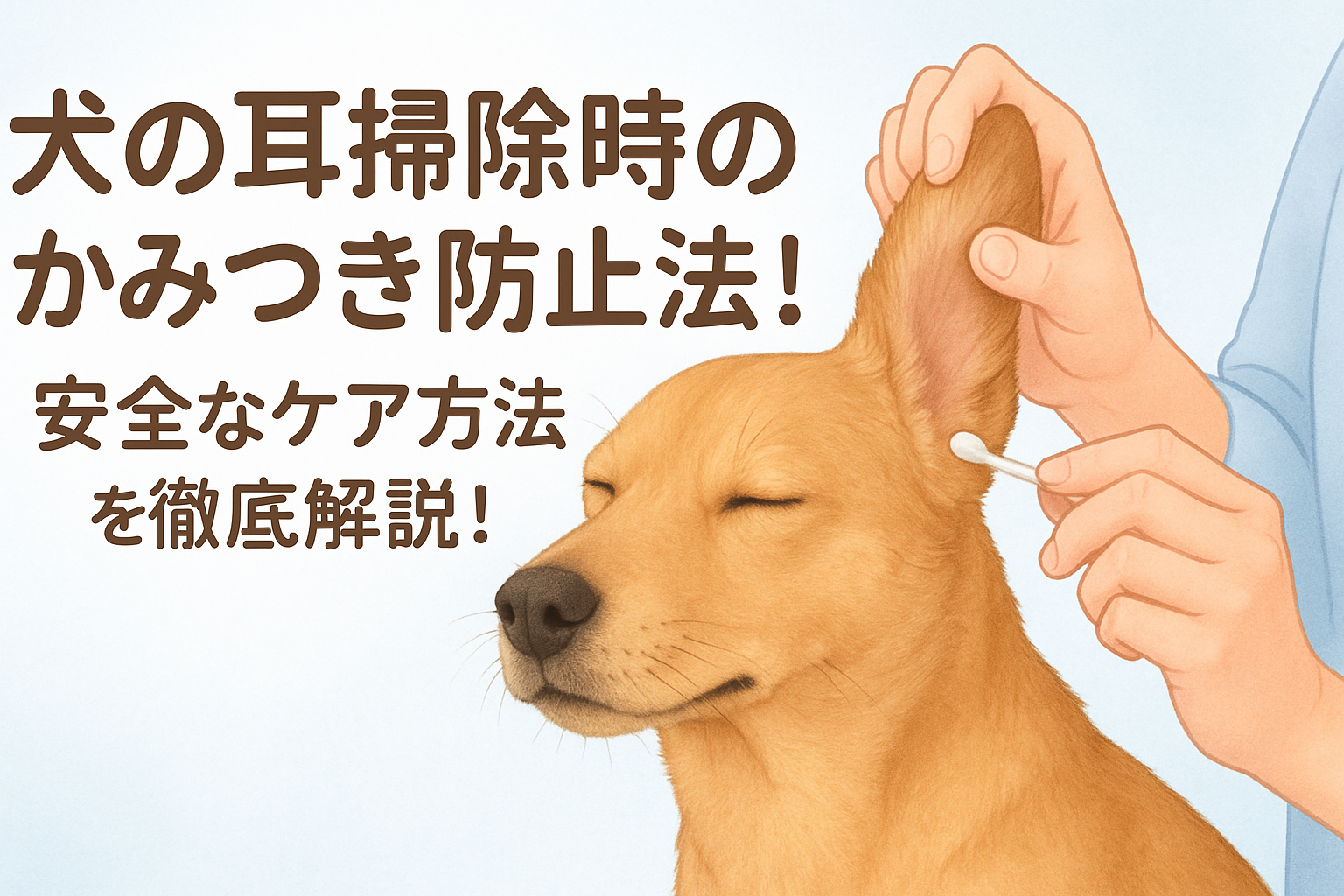 犬の耳掃除時のかみつき防止法！安全なケア方法を徹底解説！