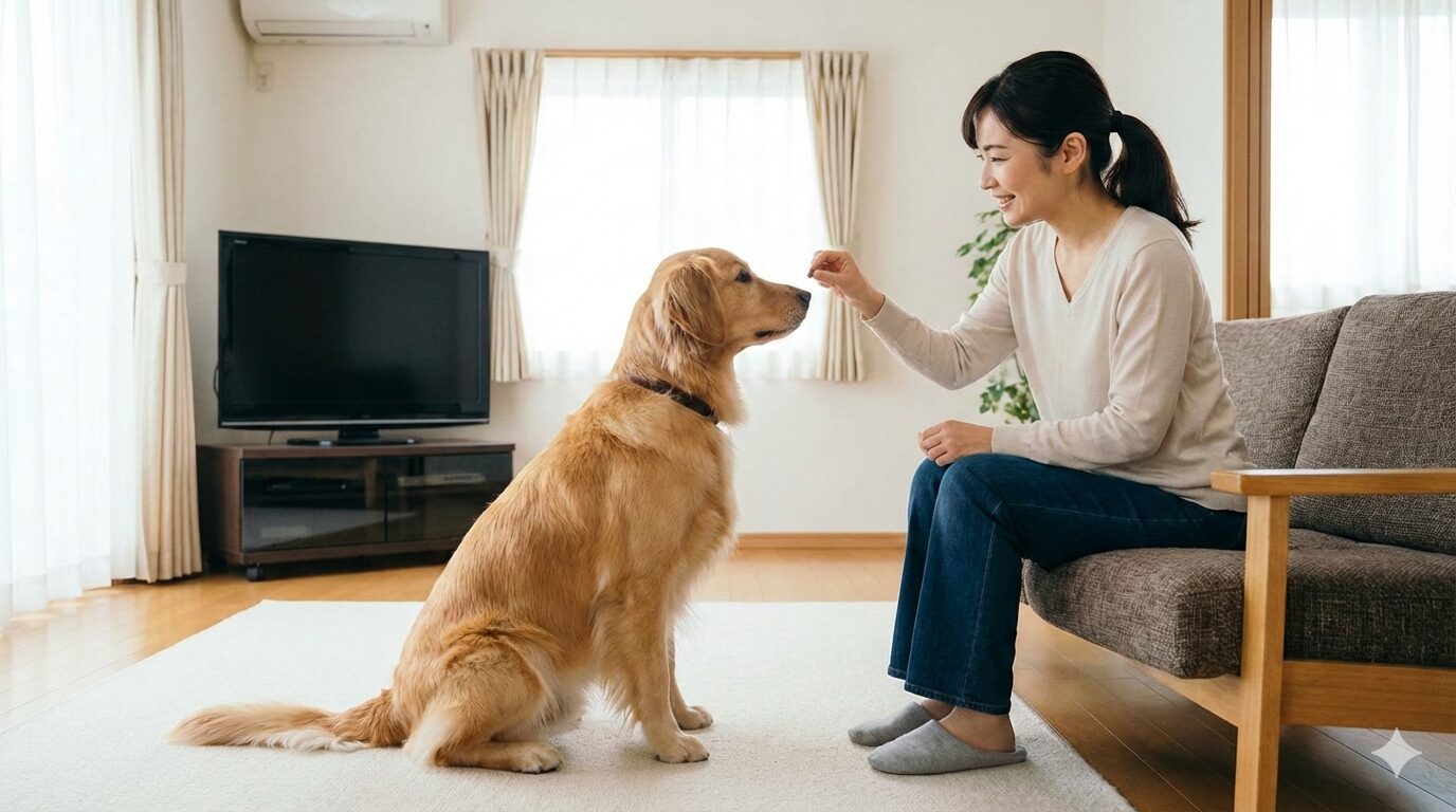 犬にマテのコマンドを教える前の準備