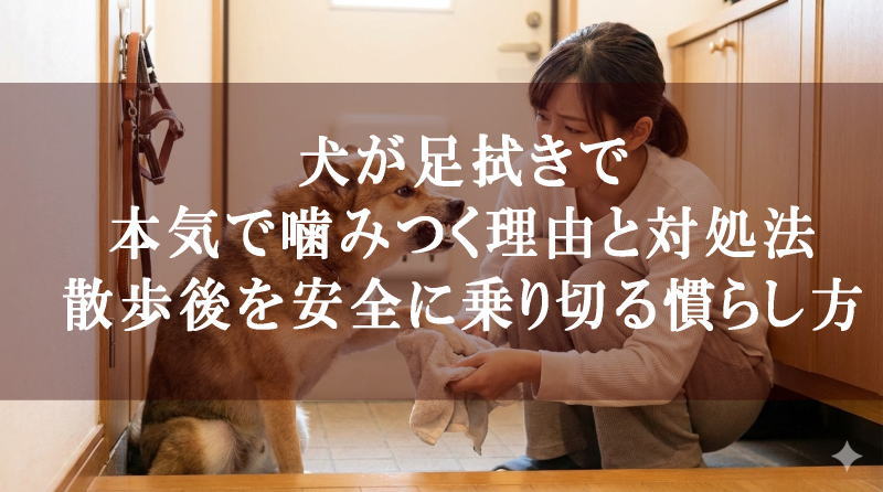 犬が足拭きで本気で噛みつく理由と対処法｜散歩後を安全に乗り切る慣らし方