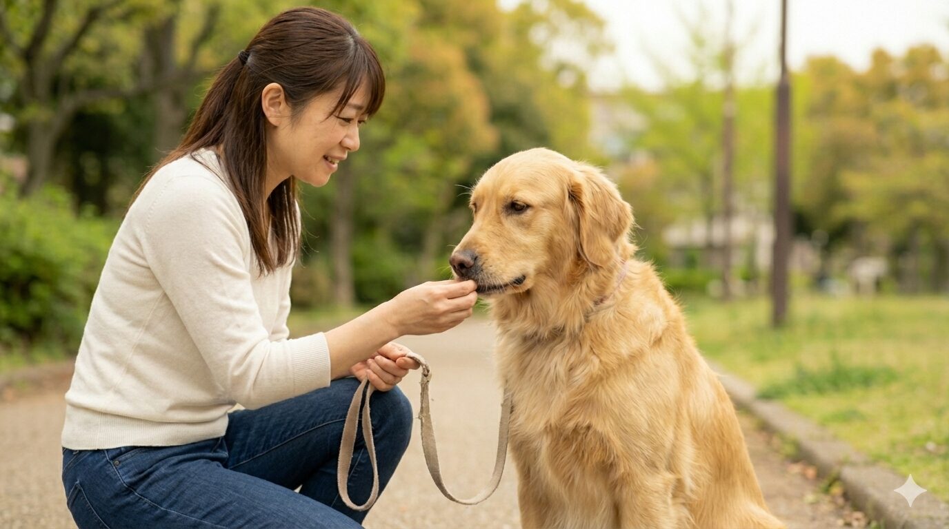 リードを噛む・引きちぎる行動をやめさせる方法