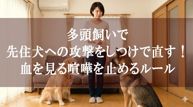 多頭飼いで先住犬への攻撃をしつけで直す！血を見る喧嘩を止めるルール