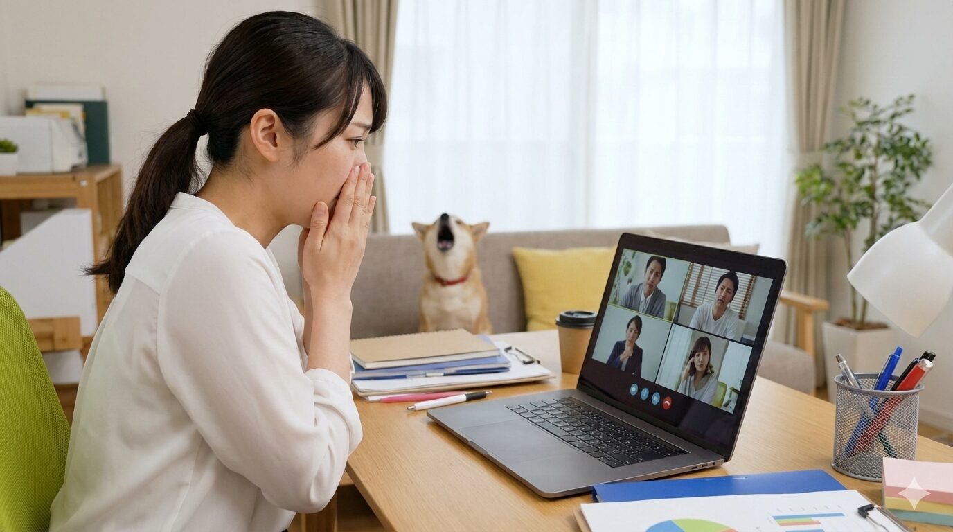 犬が電話中に吠える問題が在宅ワークに与える影響