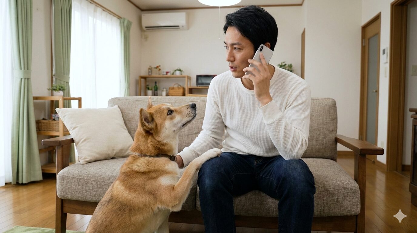 なぜ犬は電話中に吠える?その原因とは!