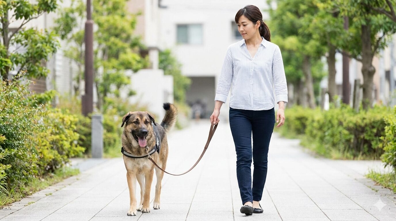 引きが強すぎる犬でも転倒せず歩けるコツ