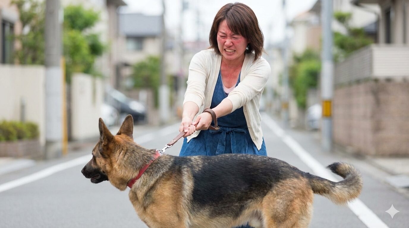 引きが強すぎる犬への危険なNG対応