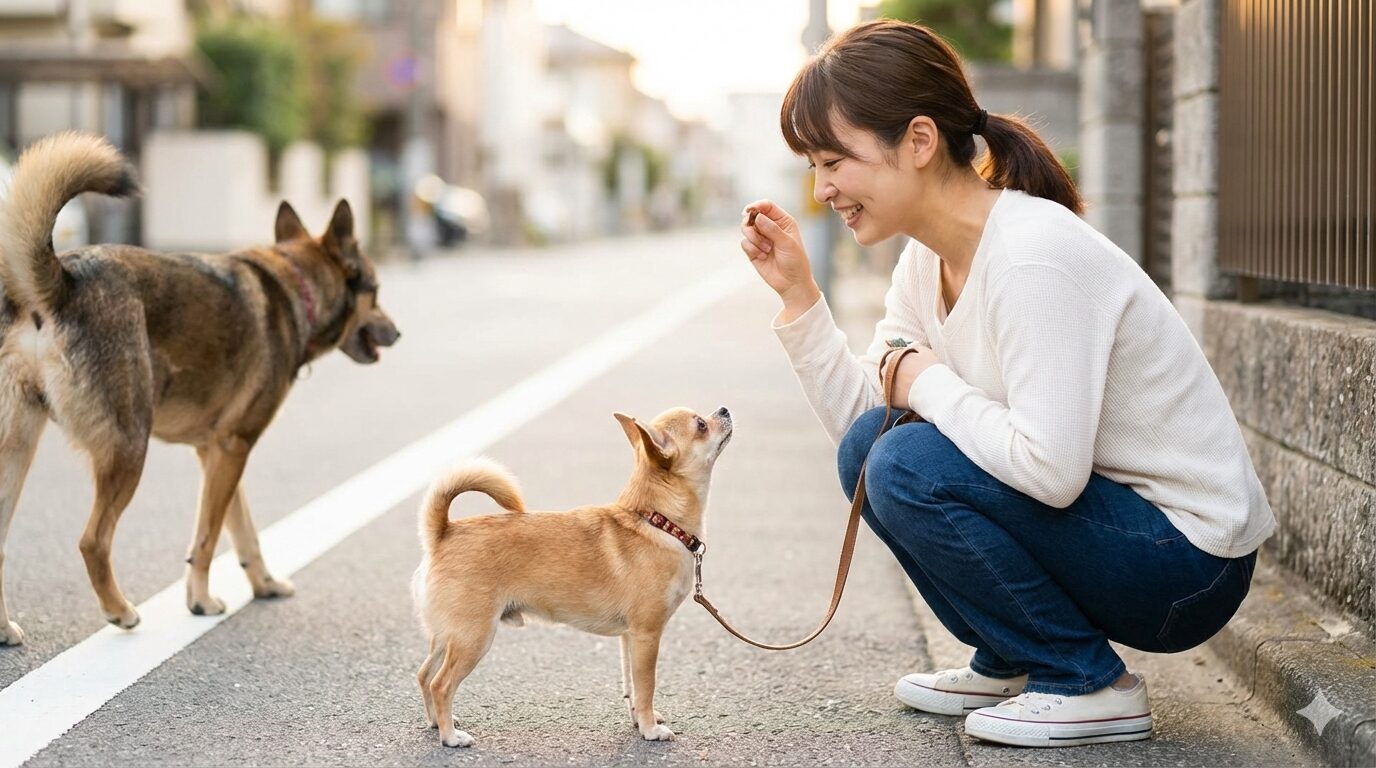 散歩中の吠えを減らすために今日からできること