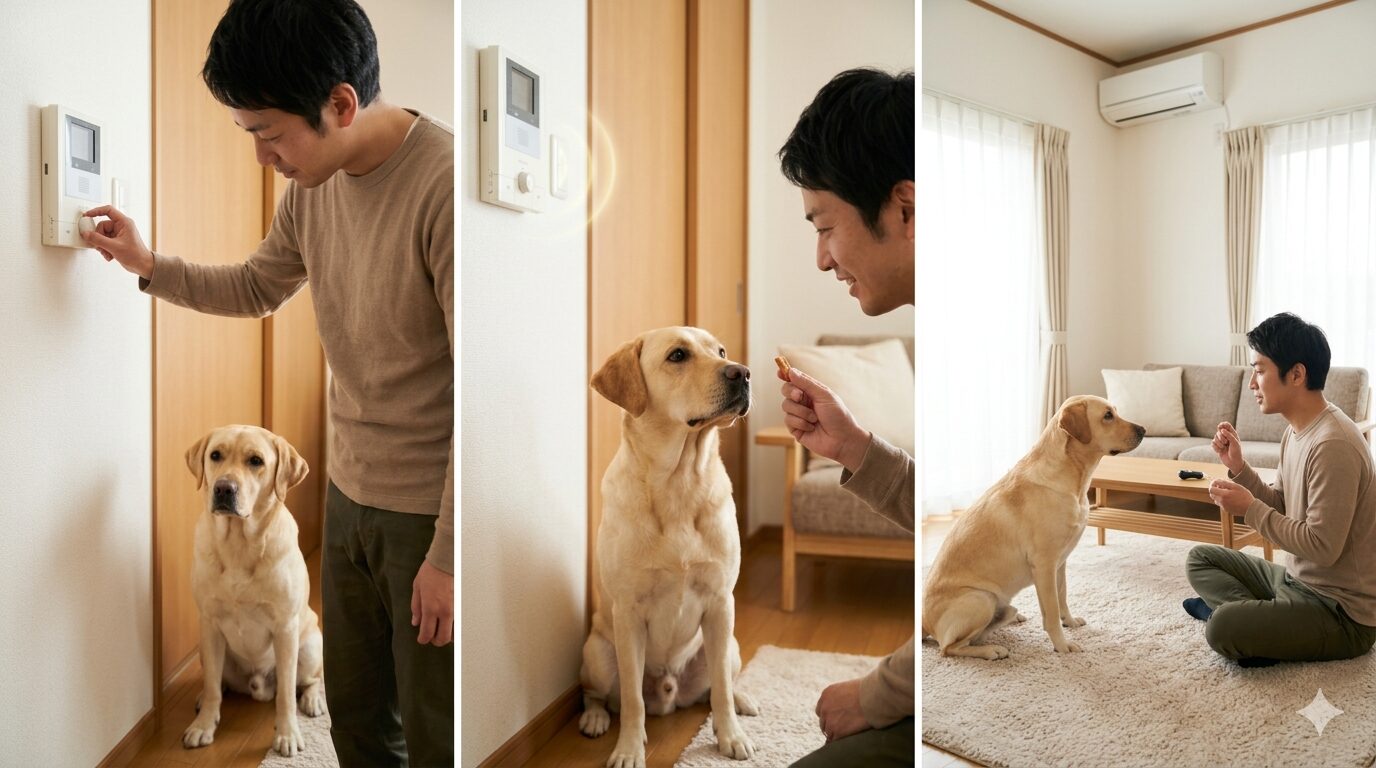 犬がチャイム音に吠えなくなる脱感作トレーニング