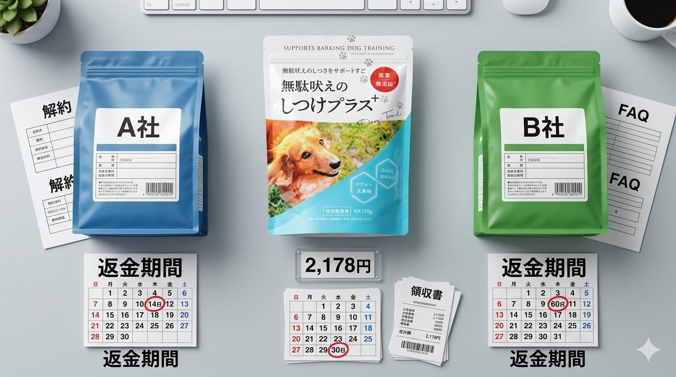 他社の返金保証との比較・解約手順・よくある質問を数字で整理