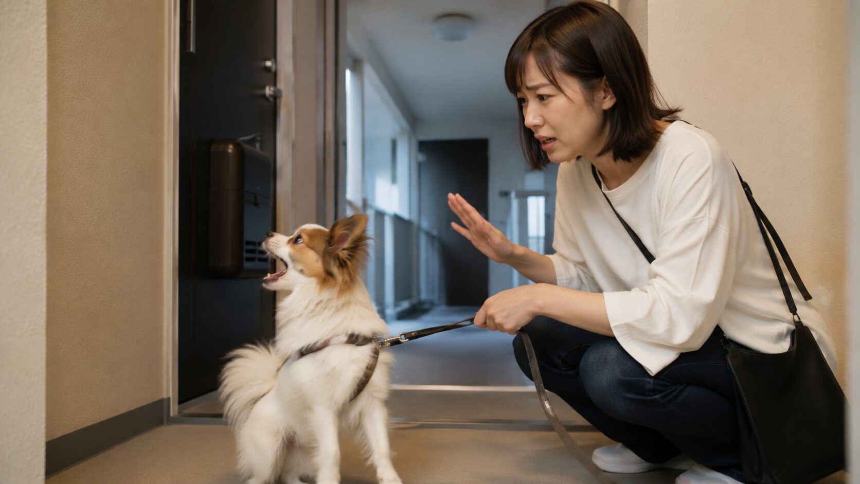 マンションで犬が吠える原因に悩む30代女性飼い主