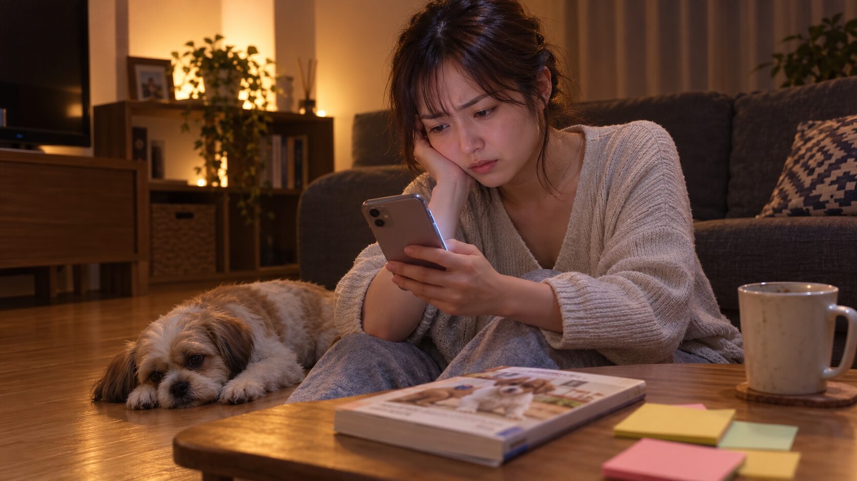 犬のしつけを独学で続けて限界を感じ夜に検索する飼い主